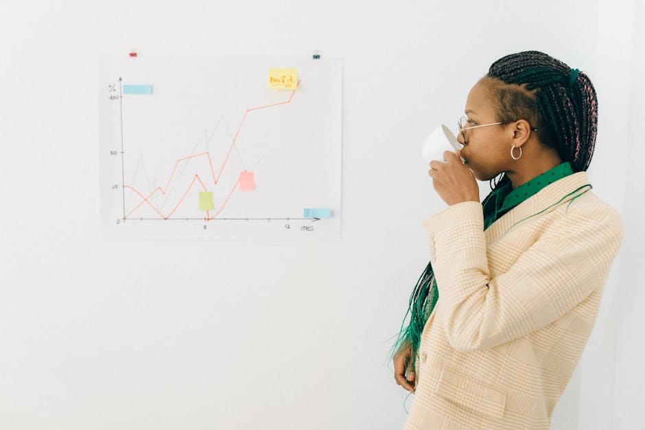 Lady Studying Wall Graphs