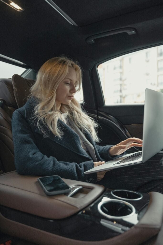 Business Women In Limo